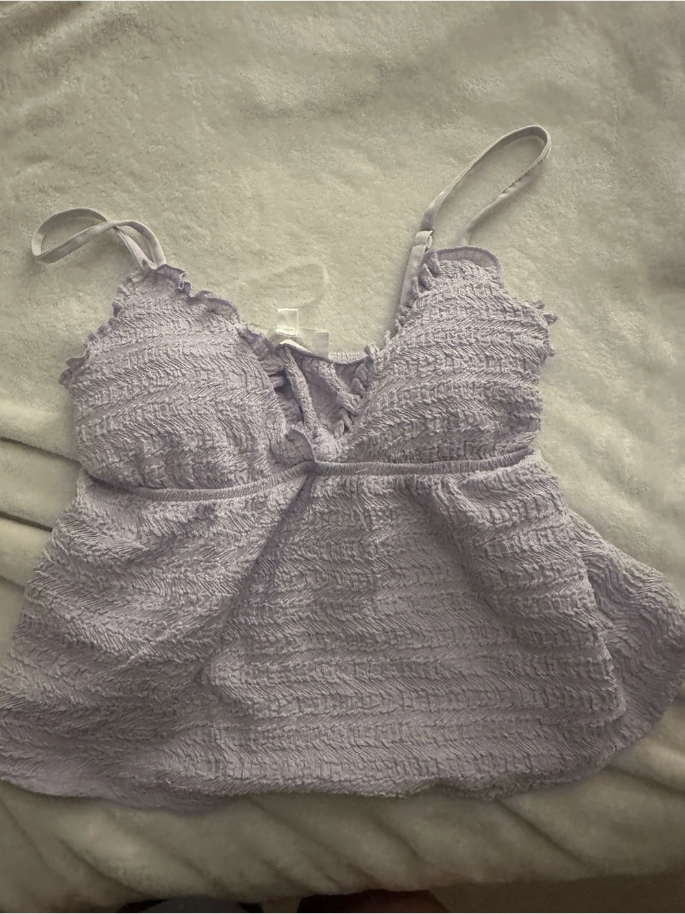 Lavender Smocked Camisole Tank Top
